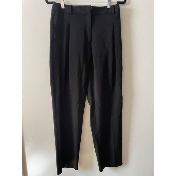MM LaFleur Black Pleated Trousers Sz 4 Workwear Career Professional - Picture 1 of 13